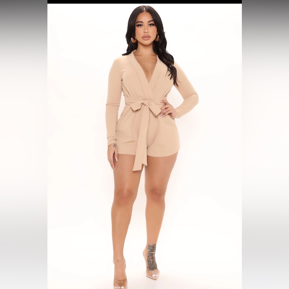 Tan/cream romper